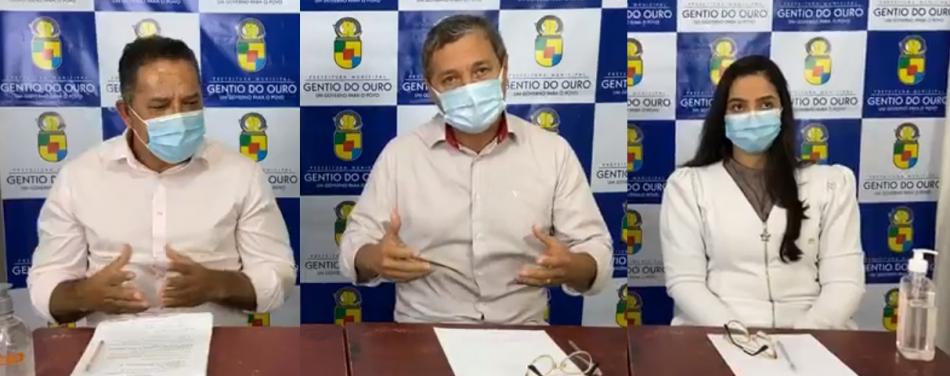 Gentio do Ouro: Em live, Prefeito anuncia fechamento do comércio por 6 dias a partir deste sábado, 11/07